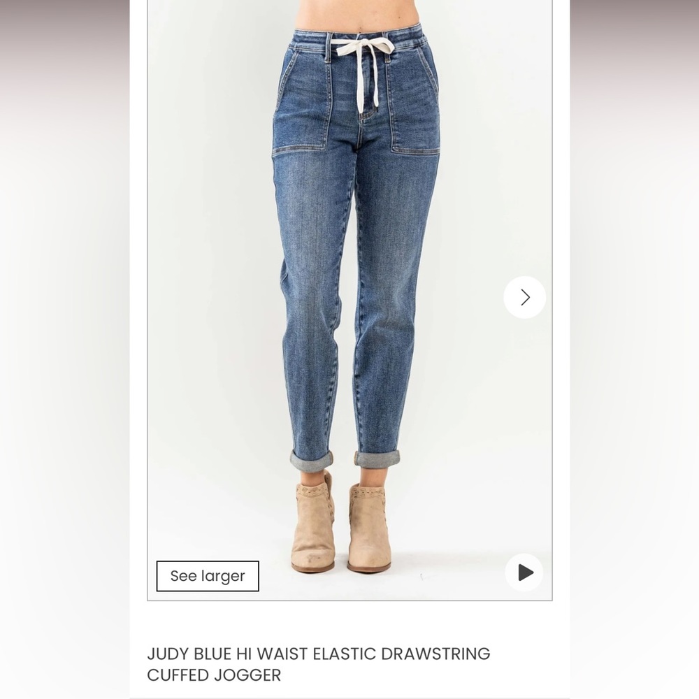 Judy Blue Joggers, medium wash, size 11